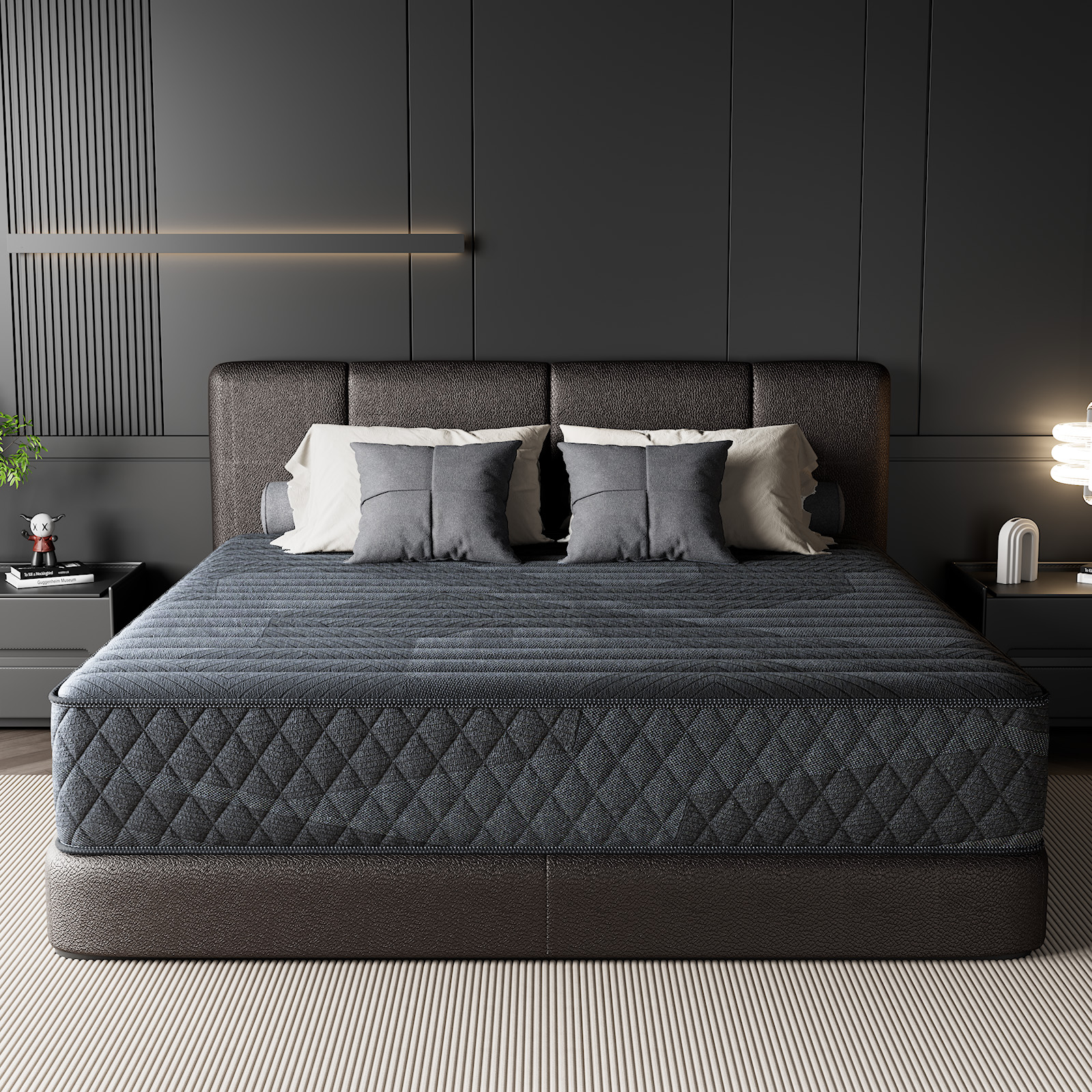 LIBORIA Queen Mattress, 12 inch Hybrid Mattress with Cooling Gel Memory Foam in a Box, Pressure Relief, CertiPUR-US Certified
