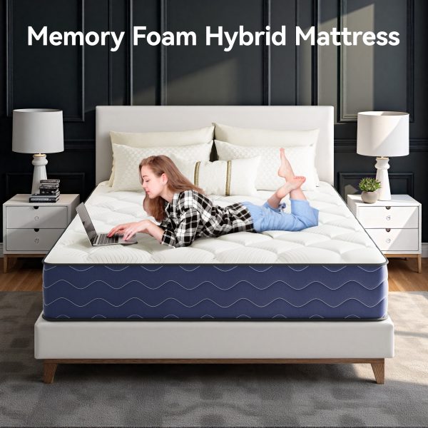 Mattress, Cooling Gel Memory Foam and Individual Pocket Spring