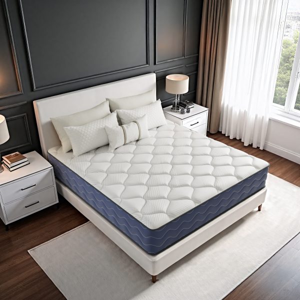 Babo Care Twin Mattress,8 Inch Hybrid Mattress,Memory Foam with Individually Pocket Springs,Medium-Firm Mattress in Box,CertiPUR-US,Anti-Static Fabric