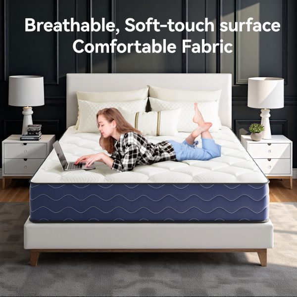 Babo Care Twin Mattress,8 Inch Hybrid Mattress,Memory Foam with Individually Pocket Springs,Medium-Firm Mattress in Box,CertiPUR-US,Anti-Static Fabric