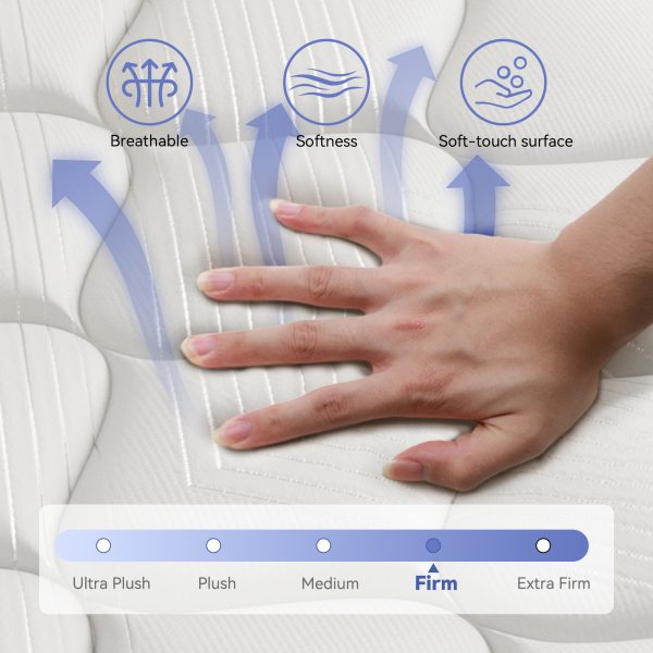 Babo Care Twin Mattress,8 Inch Hybrid Mattress,Memory Foam with Individually Pocket Springs,Medium-Firm Mattress in Box,CertiPUR-US,Anti-Static Fabric