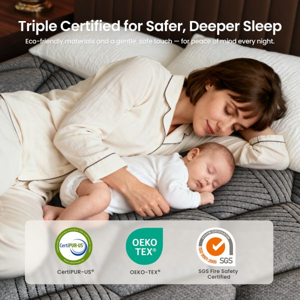 Babo Care Queen Hybrid Mattress, 12 inch Cooling-Gel Memory Foam and Individually Pocket Innerspring Mattress, CertiPUR-US Certified,Queen Size Mattress